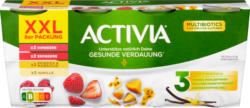 Danone Activia Joghurt Multibiotics, assortiert: Himbeere, Erdbeere, Vanille, Pfirsich & Maracuja, 8 x 115 g