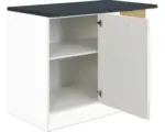 Hornbach Eckunterschrank Optifit Salo UEL106-7+ weiß 100x84,80x60 cm mit Drehtür