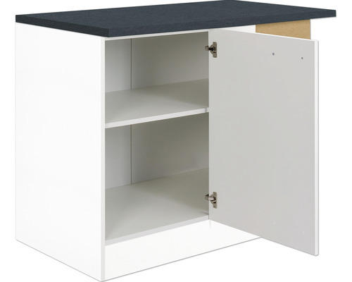 Eckunterschrank Optifit Salo UEL106-7+ weiß 100x84,80x60 cm mit Drehtür