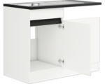 Hornbach Spülenunterschrank Optifit Luca weiß matt 50x88x60 cm mit Drehtür und Blende