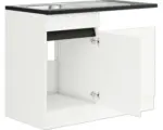 Hornbach Spülenunterschrank Optifit Luca weiß matt 50x88x60 cm mit Drehtür und Blende