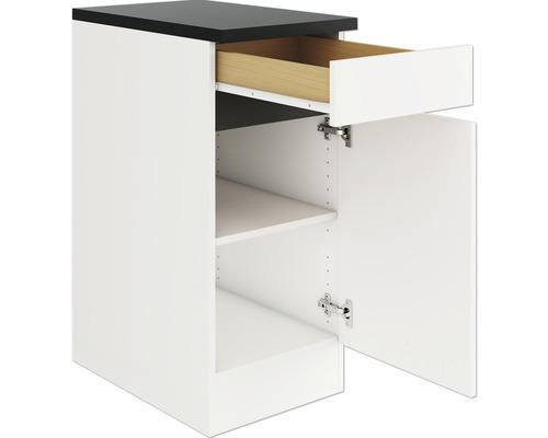 Unterschrank Optifit Luca weiß matt 40x88x60 cm mit Drehtür