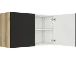 Hängeschrank Optifit Noah anthrazit/Wildeiche matt 100x57,60x34,60 cm mit Drehtür