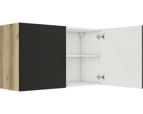 Hängeschrank Optifit Noah anthrazit/Wildeiche matt 100x57,60x34,60 cm mit Drehtür