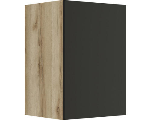 Hängeschrank Optifit Noah anthrazit/Wildeiche matt 40x57,60x34,60 cm mit Drehtür