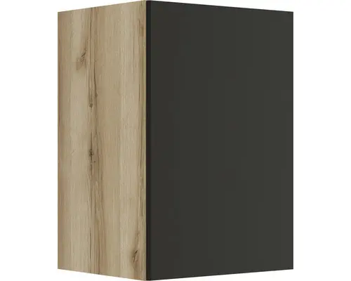 Hängeschrank Optifit Noah anthrazit/Wildeiche matt 40x57,60x34,60 cm mit Drehtür