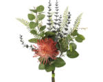 Hornbach Kunstpflanze Nadelkissenproteamix Bouquet Ø 17 cm Höhe: 56 cm rot