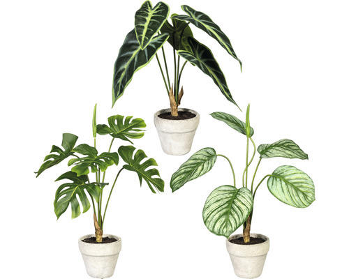 Kunstpflanze Grünpflanzenmix Höhe: 40 cm grün