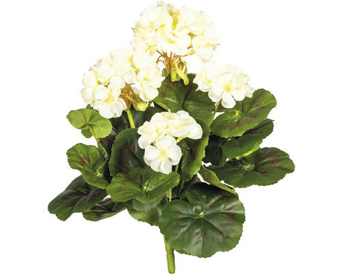 Kunstpflanze Geranienbusch Höhe: 32 cm weiß