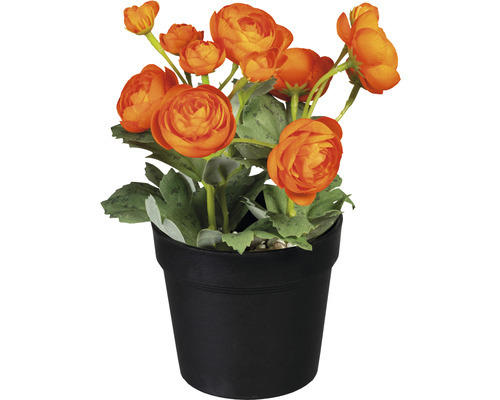 Kunstpflanze Ranunkel Höhe: 20 cm orange