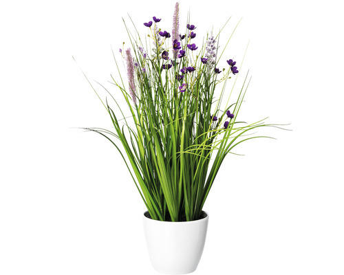 Kunstpflanze Blüten Gras Mix Höhe: 46 cm lila