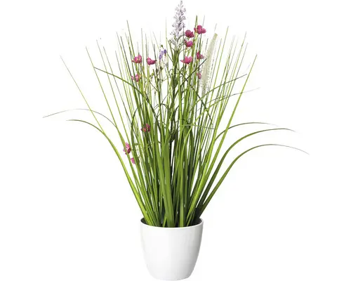 Kunstpflanze Blüten Gras Mix Höhe: 41 cm rosa