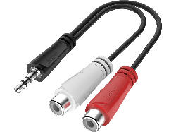 Hama 00200350 Audio-Adapter, 3,5-mm-Klinke-Stecker - Cinch-Buchse, Stereo; Audio Kabel