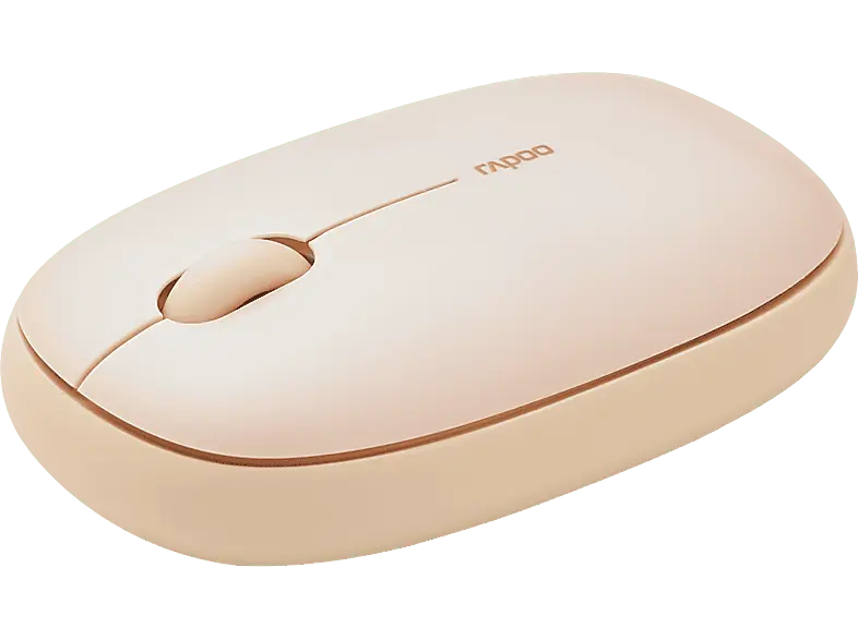 RAPOO M660 Silent Maus, Bluetooth 5.0, 1300 dpi, 3-Tasten, USB 3.0, Beige