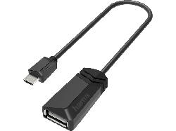Hama USB-OTG-Adapter, Micro-USB-Stecker - USB-Buchse, USB 2.0, 480 Mbit / s