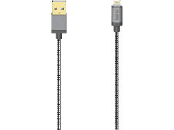 Hama USB-Kabel für iPhone/iPad mit Lightning Connector, USB 2.0, Metall, 0,75 m; Lightning Kabel