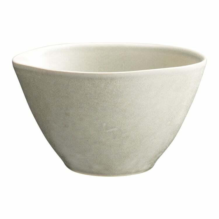 Schale NATURA, Keramik, hellgrau