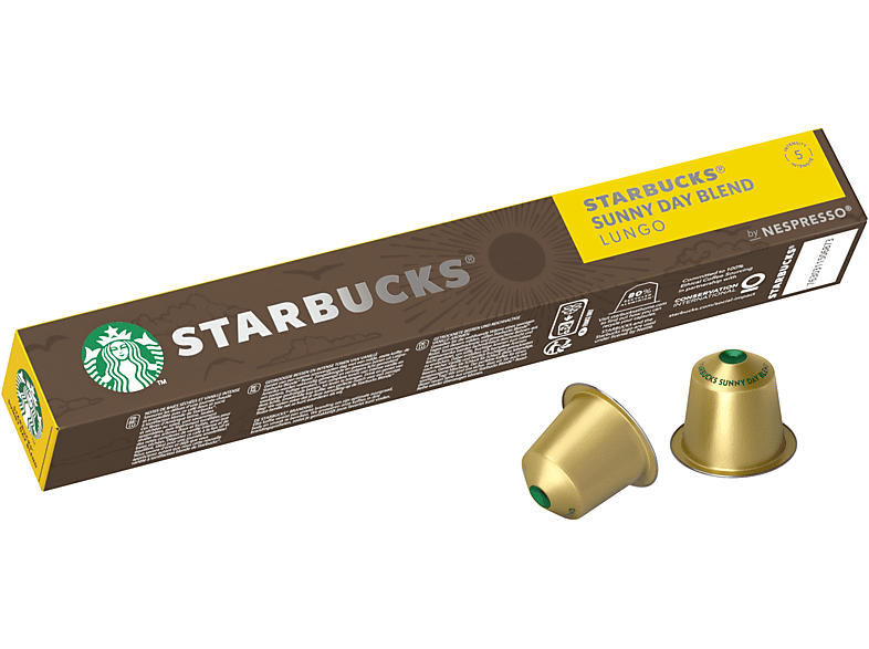 Starbucks Kaffeekapsel Sunny Day Blend Lungo (10 Stk., Kompatibles System: Nespresso); Kaffeekapseln 10 Stück (für Nespresso®)