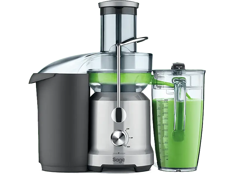 Sage SJE430SIL2CEU1 Nutri Juicer Cold in Entsafter 1250 Watt, Silber/Transparent