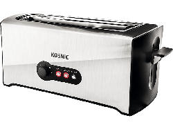 Koenic KTO 4331 M Toaster (Silber, 1600 Watt, Schlitze: 2)
