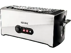 Koenic KTO 4331 M Toaster (Silber, 1600 Watt, Schlitze: 2)