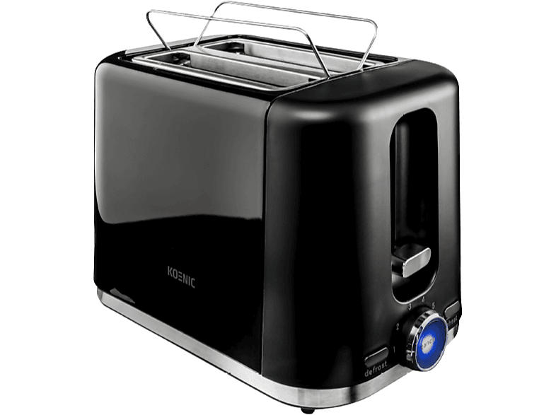 Koenic KTO 2210 B Toaster (Schwarz, 870 Watt, Schlitze: 2)