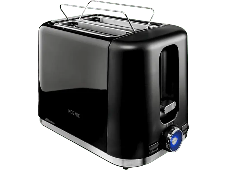 Koenic KTO 2210 B Toaster (Schwarz, 870 Watt, Schlitze: 2)