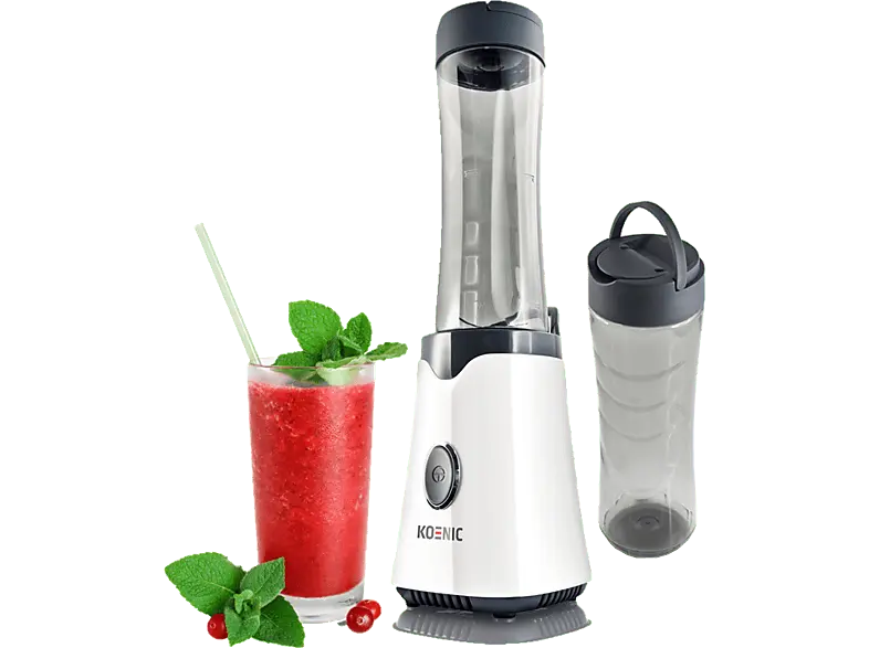 Koenic KBL 350 Mix & Go Standmixer (Weiß/Grau, Watt, 0.6 Liter)