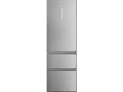 Haier HTW5618DNMG Kühl- und Gefrierkombination (D, 360 l, 1850 mm hoch, freistehend, No Frost (verminderte Eisbildung), Silber)