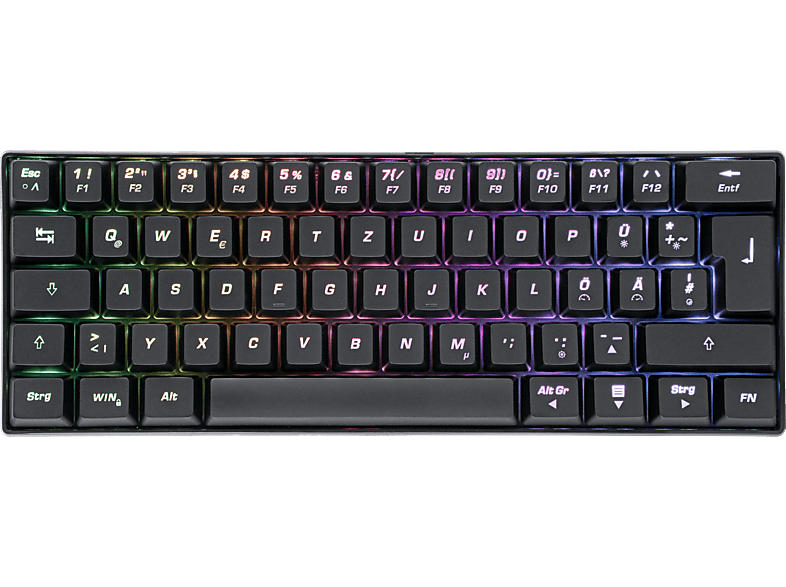 ISY Gaming Tastatur IGK-5000-BK Mini Size, RGB, Schwarz