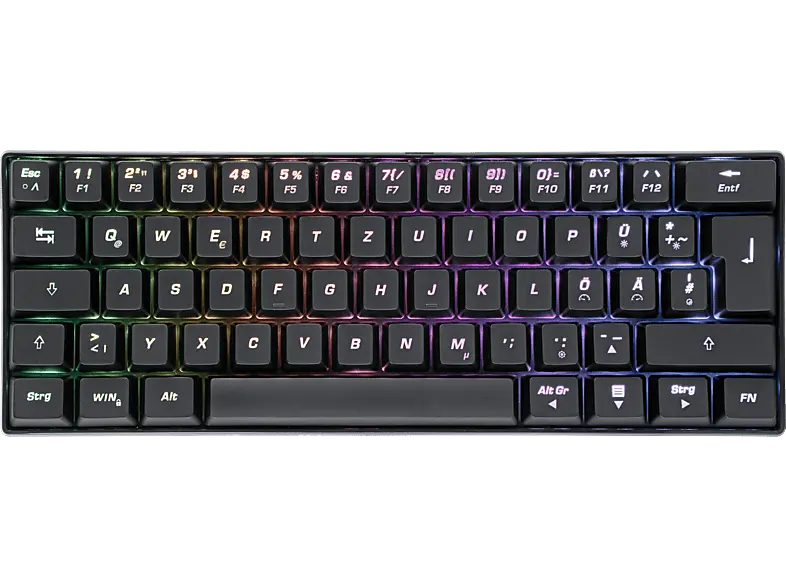 ISY Gaming Tastatur IGK-5000-BK Mini Size, RGB, Schwarz