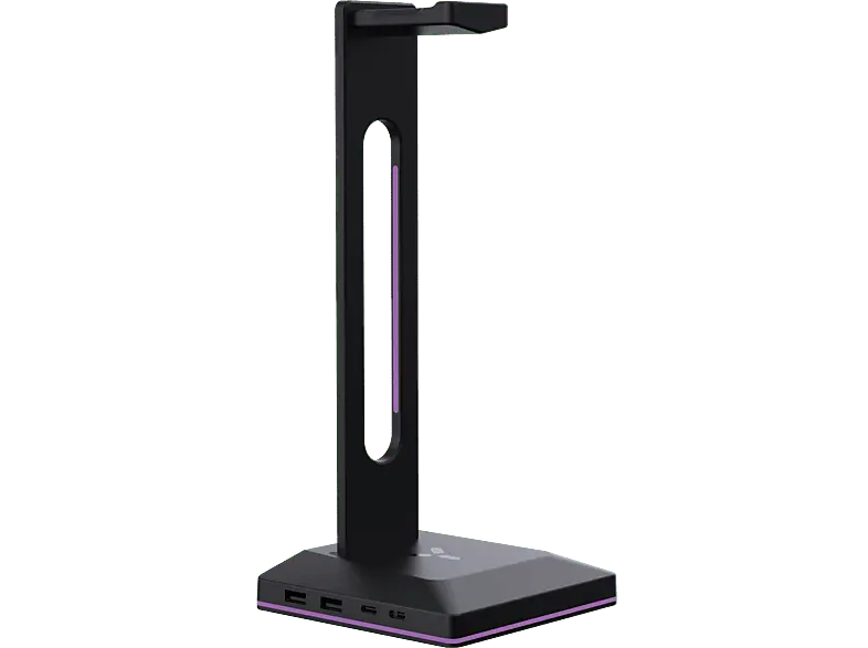 ISY RGB-Gaming-Headset-Ständer mit USB-Hub IGS-7000, Schwarz