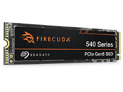Seagate 1 TB FireCuda 540 SSD Festplatte, PCIe Gen5 ×4 NVMe 2.0, R9500/W8500 MB/s, Rescue Service