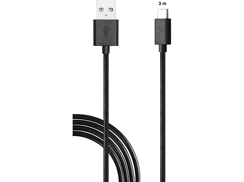 ISY Switch Play & Charge Cable, 3m schwarz IC-5006