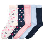 Ernsting's family 5 Paar Mädchen Socken im Muster-Mix - bis 28.04.2024