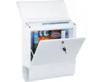 Hornbach Wandbriefkasten Rottner Villa Spezial 365 x 420 x 115 mm weiß mit Zeitungsrolle rund