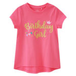 Ernsting's family Mädchen T-Shirt mit Geburtstags-Schriftzug (Nur online) - bis 20.04.2024