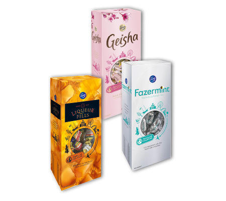 FAZER GEISHA, LIQUER FILLS, MILK, MINT 420-500G