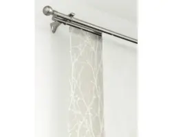 Vorhangstange mit Innenlauf I Chicago edelstahl-optik 120 cm Ø 20 mm