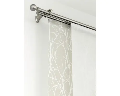 Vorhangstange mit Innenlauf I Chicago edelstahl-optik 120 cm Ø 20 mm