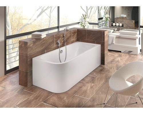 Badewannenset Ottofond Spirit links 703923 180x80 cm weiß