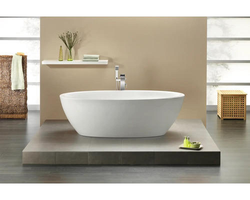 Freistehende Ovale Badewanne Ottofond Kent 703401 190x95x46 cm weiß