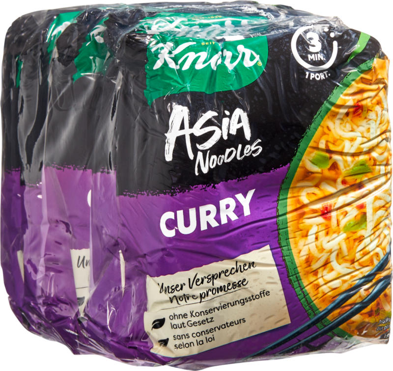 Knorr Asia Noodles Curry , 5 x 70 g