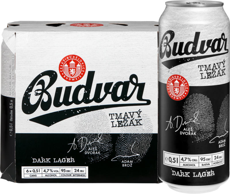 Bière lager Dark Budweiser, 6 x 50 cl