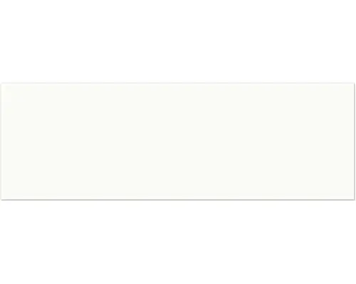 Steingut Wandfliese Snow White Stain 30x90 cm weiß matt rektifiziert