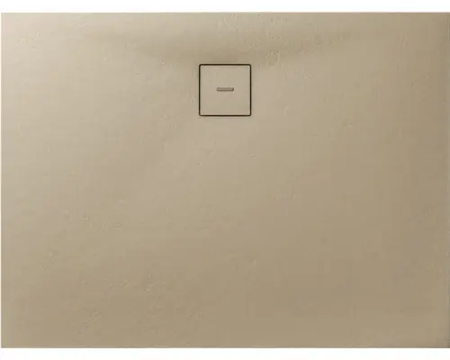 Extraflache Reckteck-Duschwanne Breuer Modern Line Steinoptik Sandstein 140x75x4 cm