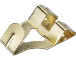 Bilderhaken mit Stiften Größe 2, vermessingt, 12 Stück