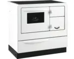 Hornbach Dauerbrandherd Thorma ÖKONOM 85 de Luxe weiß Backofen links mit Stahlplatten-Kochfeld
