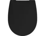 Hornbach WC-Sitz Reika Mino schwarz matt Scharniere kupfer gebürstet mit Absenkautomatik