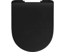 WC-Sitz Reika Mito schwarz matt Scharniere anthrazit poliert mit Absenkautomatik